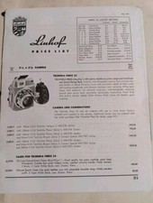 1961 Linhof Price List Brochure. A46