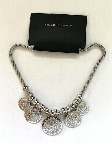 SILVER TONE METAL CHOKER NECKLACE | eBay