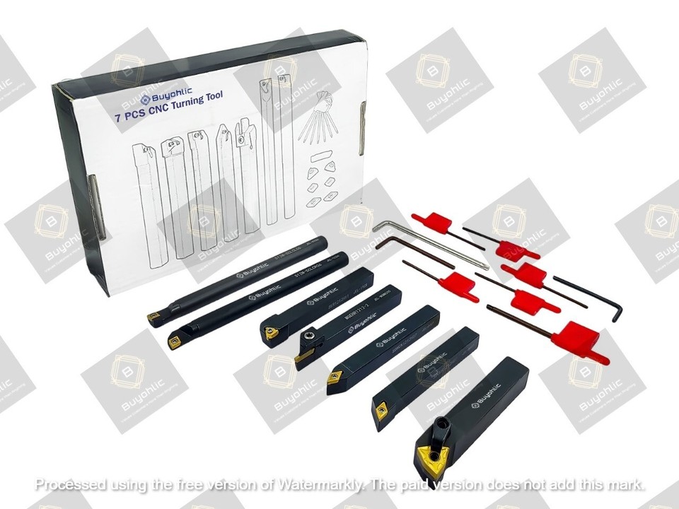7-Pcs Carbide Lathe Tool Set 1/2