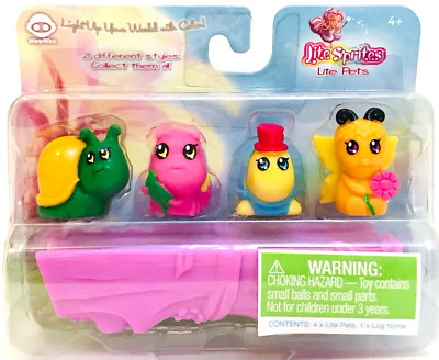WowWee Lite Sprites 4 Pack Lite Pets Light Up Your World With Color Age 4 & Up