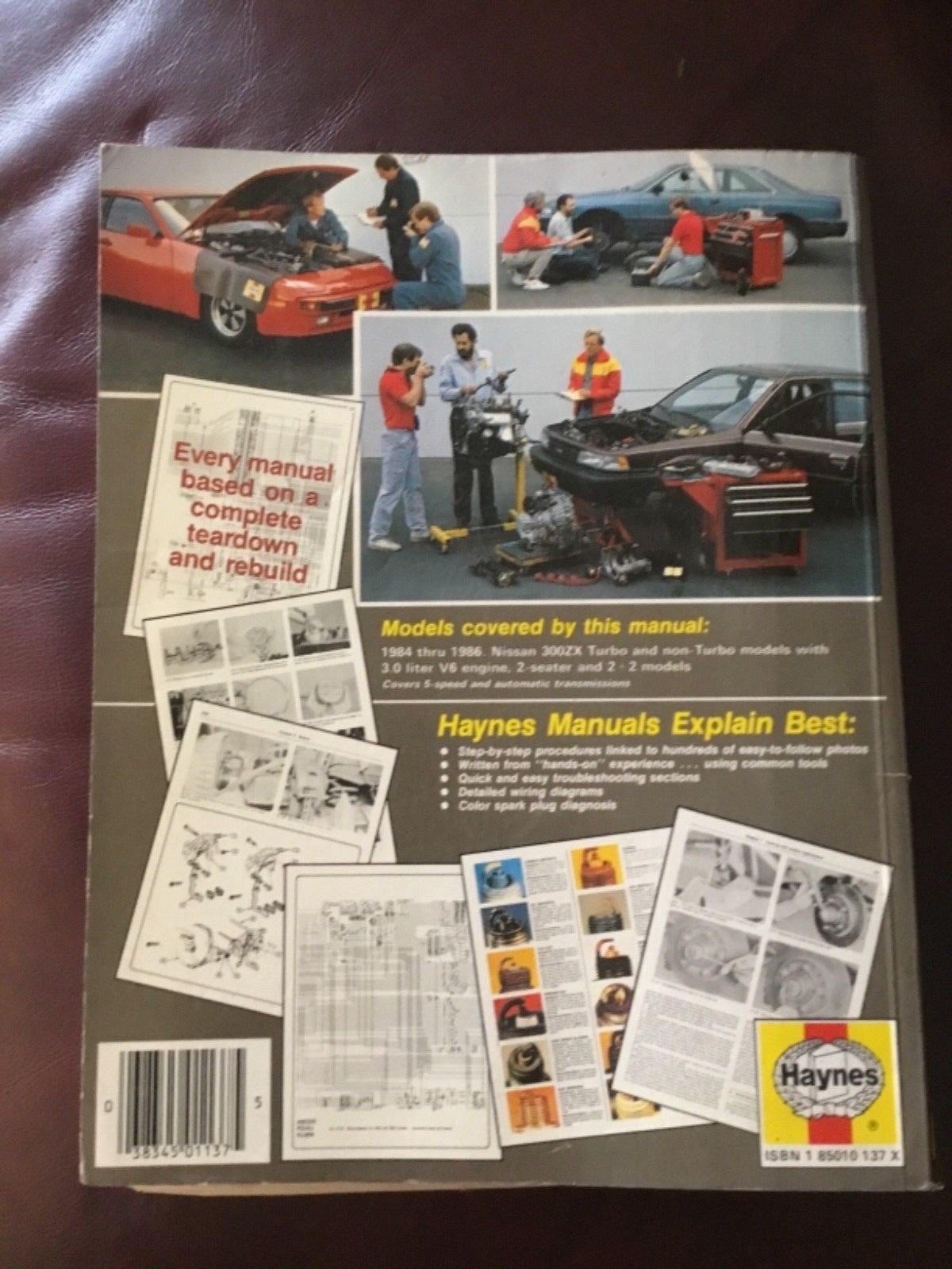 Haynes Manuals: Nissan 300ZX, 1984-1989 No. 1137 by John Haynes and Homer  Eubanks (1986, Paperback) | eBay