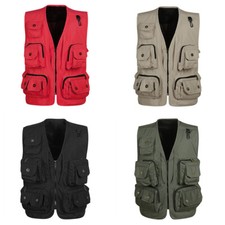 Gilet Da Uomo Utility Con Zip Rimovibile E Multitasche Per La Pesca