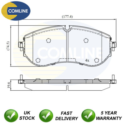 Brake Pads Set Front Comline Fits VW Crafter Man TGE 2.0 TDi Electric