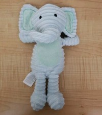 Chick Pea Plush Elephant Lovey Baby Plush Light Green Ears Ribbed Cordy 11"