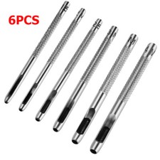 6Pcs Hollow Leather Punch Set Kit 2/3/4/5/6mm Round Leather Hole Punch Tool