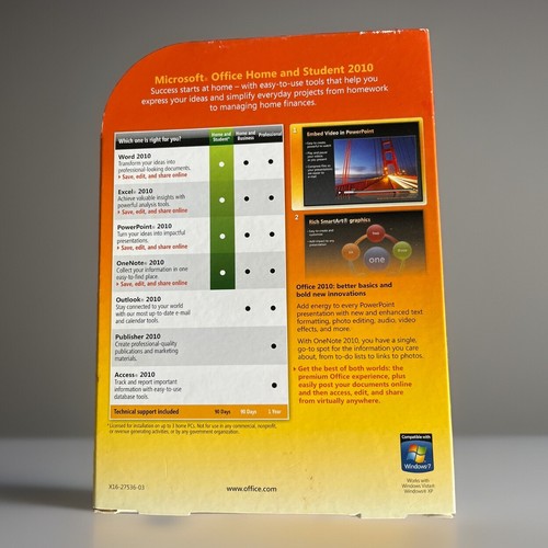 Microsoft Office Home & Student 2010 Disc And Key. Pre Owned. VGC - Picture 2 of 4