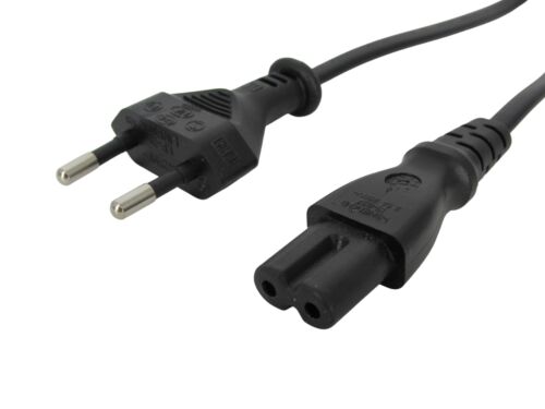 New Advent Medion Euro Fig 8 C7 Mains Lead Adapter EU 2-Pin Plug Laptop PSUs C7 - Picture 1 of 3