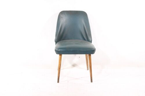 alter Sessel Kult Retro Clubsessel Loungesessel Stuhl Leder Blau - Bild 3 von 12