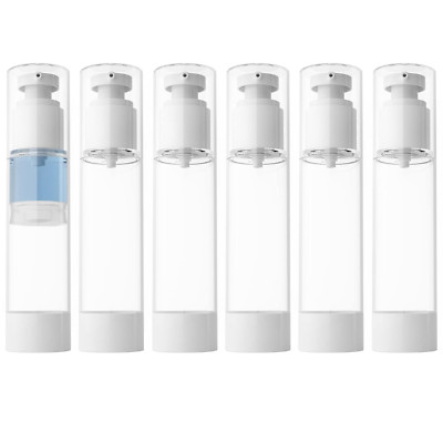 LONGWAY 3.4 Oz 100Ml Clear Airless Cosmetic Cream Pump Bottle  Size Dispenser Re