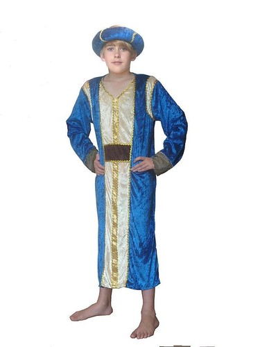 Three Wise Men King Costume Man Kings Childrens Kids Nativity Fancy Dress - Picture 2 of 13