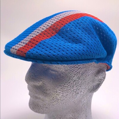Men’s Kangol Blue Red Grey Mesh Stripe 504 Hat