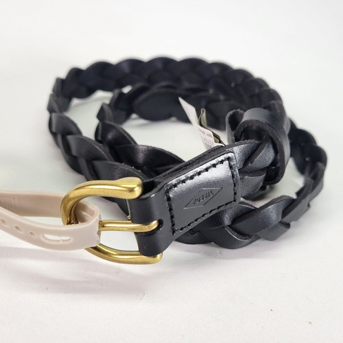 Fossil Braided Leather Belt 32 34 36 L Skinny Black BT4371001L - Picture 2 of 14