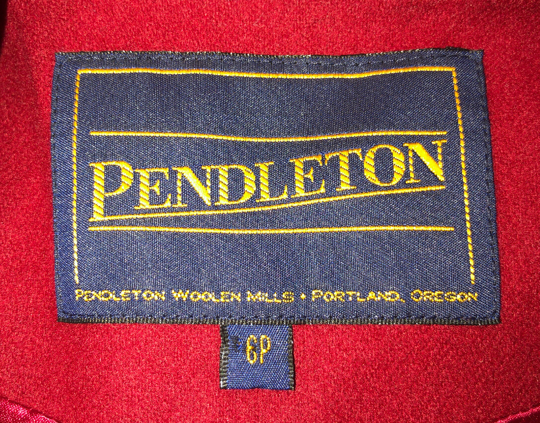 Pendleton Womens Red Wool Double Breasted Blazer … - image 5
