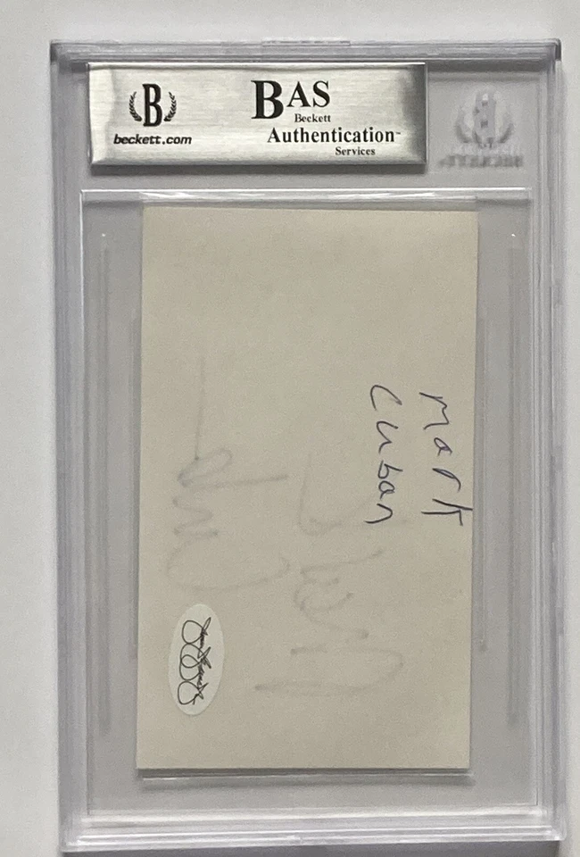 Mark Cuban Dallas Mavericks Owner Signed 3x5 Card BAS Authentic Autograph - Image 4 of 4