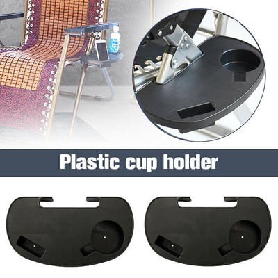 1x Sonnenliege Getränkehalter Zero Gravity Recliner Chair Clip Side Tray Table~
