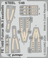 MW22 Eduard FE1468 Fulmar Mk.Ii Seatbelts Steel 1/48 Zoom Set For Trumpeter