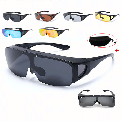 Occhiali Flip Up Polarizzati Cover Metti Vestibilità Sopra Occhiali Guida Outdoor - Foto 1 di 20