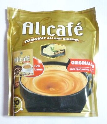 ALICAFE Premix Coffee Drink TONGKAT ALI GINSENG Instant 5 in 1 Pack 20  Sachets 9555021501469 | eBay