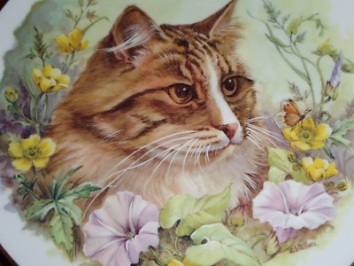 Unbenannter Sammlerteller Katze mit Blumen #2