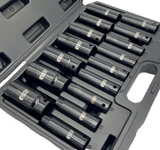 Autojack 16pc Deep Impact Socket Set 1/2 Drive Metric CrV 10-32mm 6 Point