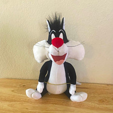 Warner Bros. Looney Tunes Sylvester Cat Plush Stuffed Animal 1990  s