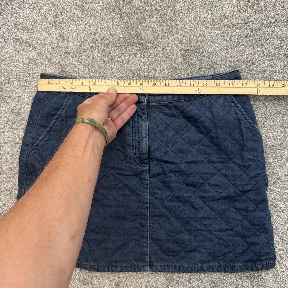 Topshop Moto Falda Mujer 34 Azul Acolchado Denim Mini Bolsillos tiro alto Informal Foto 2 de 4