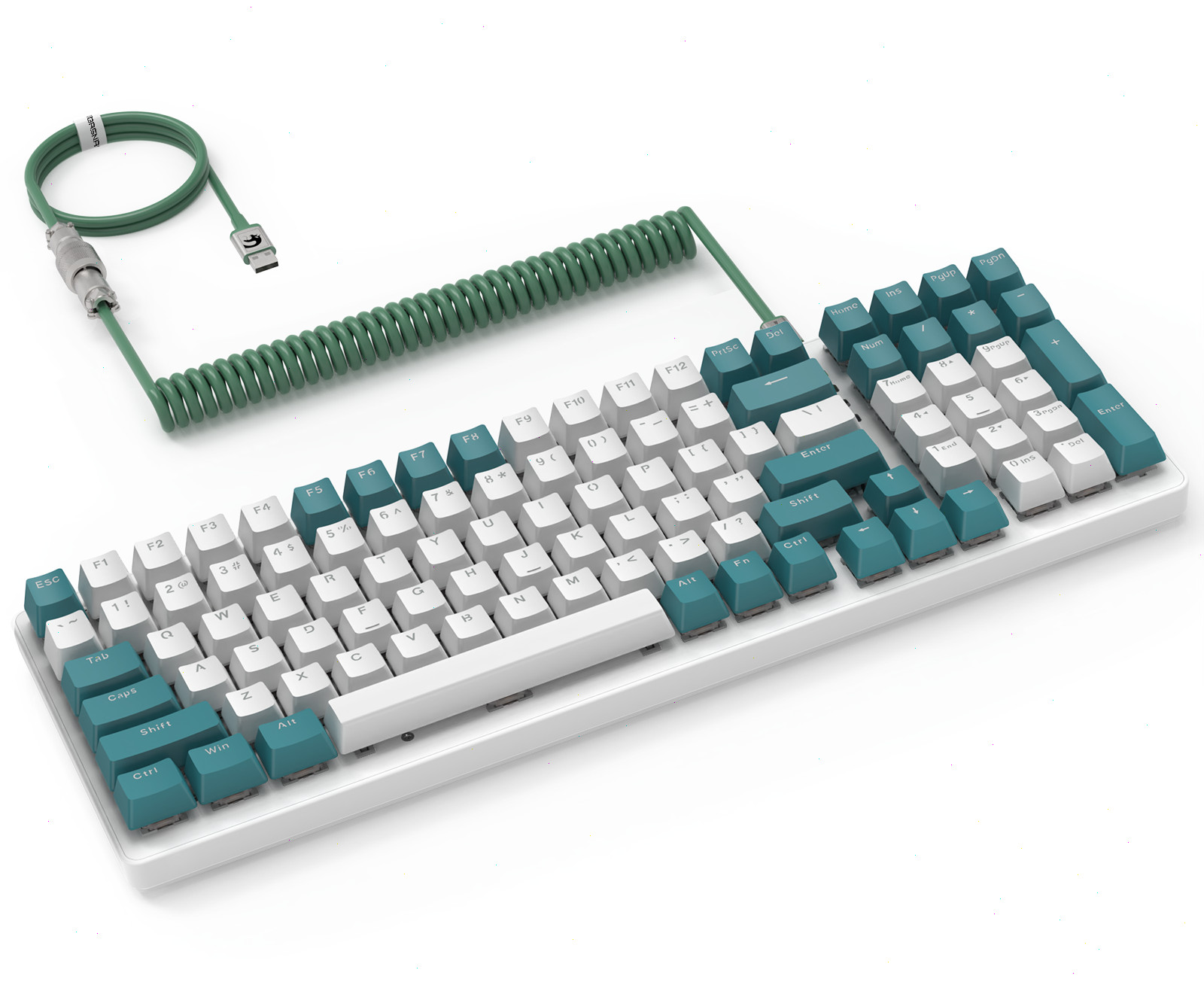 Wired Mechanical Gaming Keyboard RGB Backlit 98 Keys with Mumber Keys for PC Mac