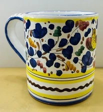 Deruta pottery - Mug Arabesco Pattern Made/painted by hand Italy
