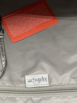 Kipling Bouree Backpack School Bag‎ Nylon Silver Beige Metallic BP4194 $114 Kipling Bouree Backpack School Bag Nylon Silver Beige  main image 3