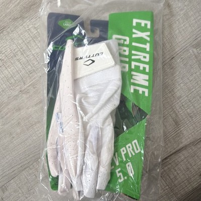 Cutters Rev Pro 5.0 Extreme Grip Football Gloves White Large