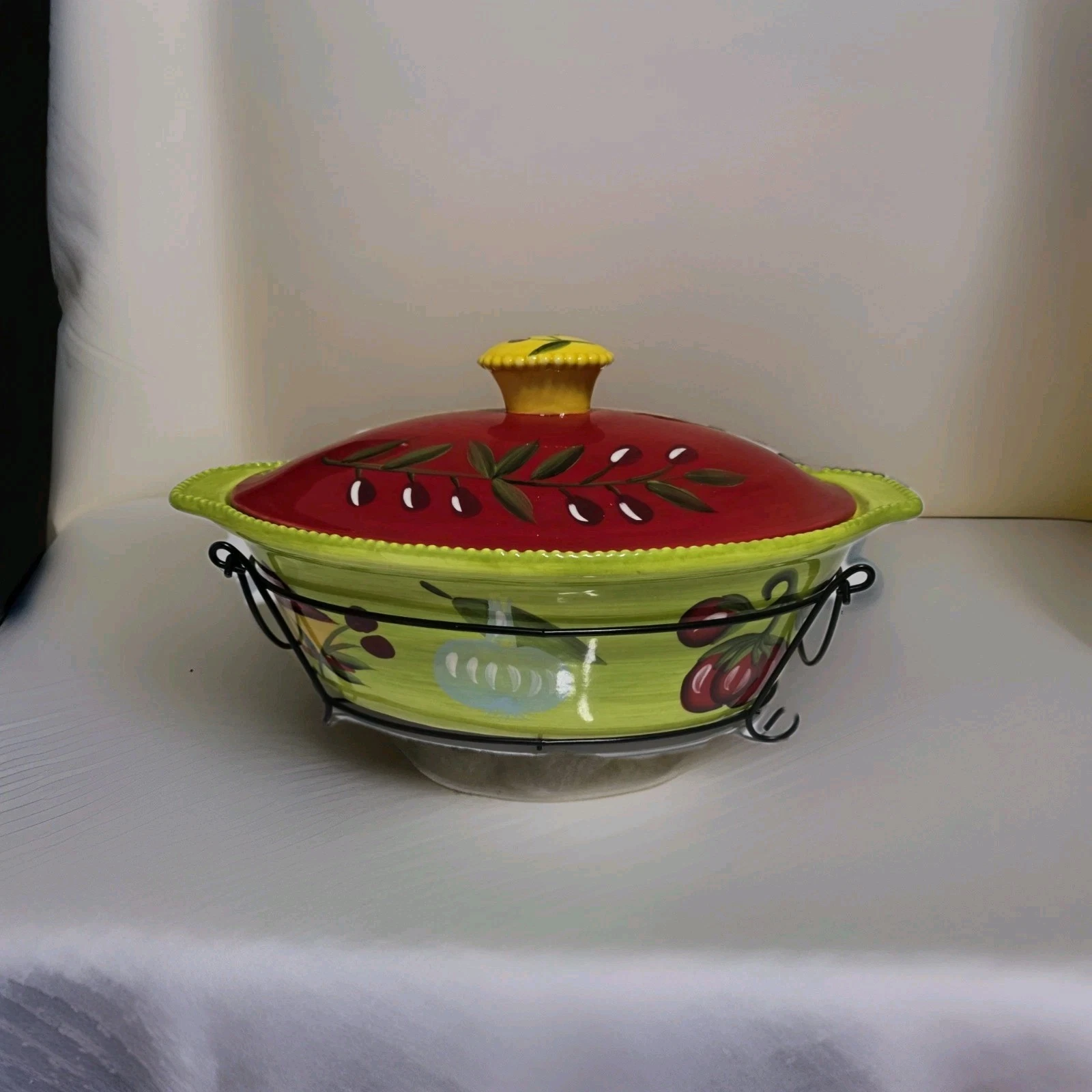 Temptations Cucina colorful casserole serving ware 3 piece set 3.5 qt. NWObox