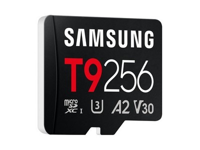 Samsung T9 microSDXC 256GB, Up to 200MB/s UHS-I U3 4K A2 V30 micro SD MB-MH256T