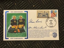 GLEN DAVIS & DOC BLANCHARD SIGNED FDC 50TH ANNIVERSARY ARMY CHAMPIONSHIPS w/COA