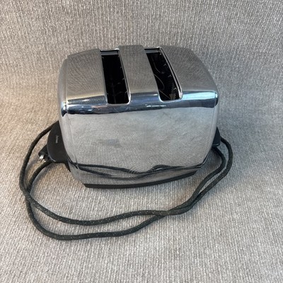 Vtg Sunbeam T-20A Radiant Control Toaster 2 Slice Chrome Art Deco MCM Auto Drop