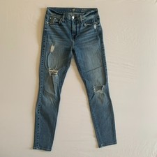 7 For All Mankind The Ankle Skinny Size 27 Stretch Distressed