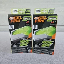 Nerf Pro Gel Fire Nightfall Hopper Hasbro 5,000 Rounds x 2 Pack Glow in Dark