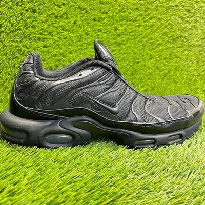 Nike Air Max Plus Mens Size 13 Triple Black Athletic Running Shoes Sneakers