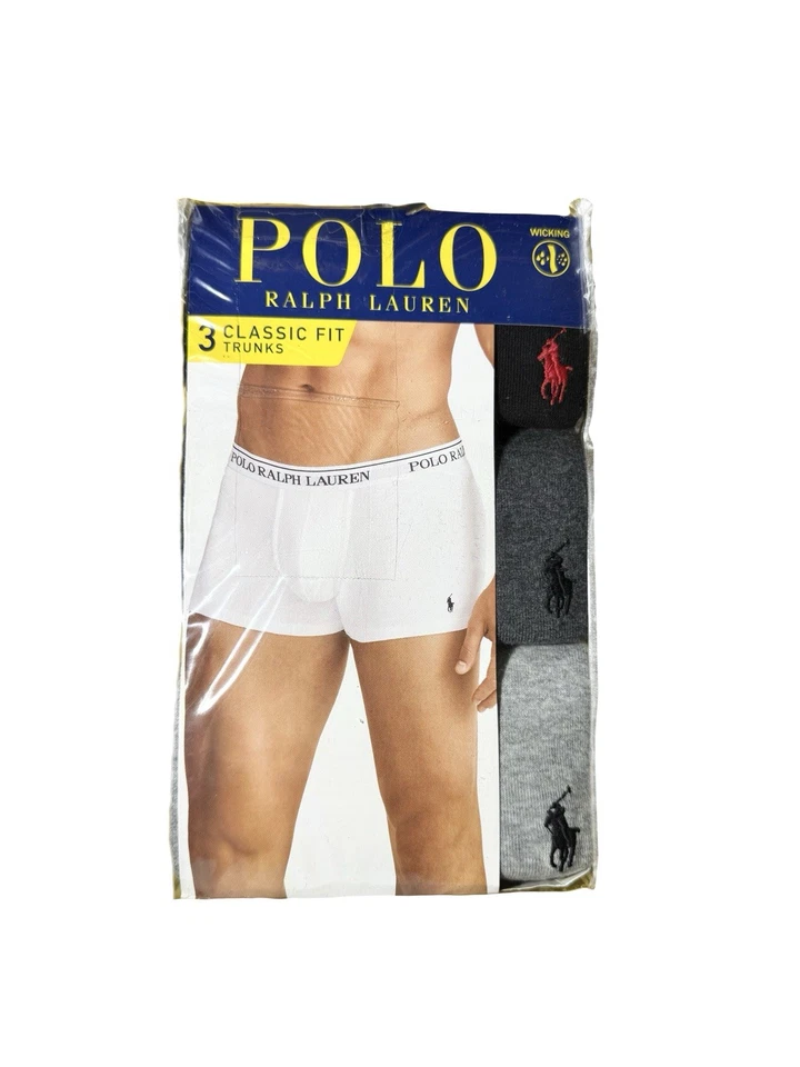 Polo Ralph Lauren nova com etiquetas. Pacote com 3 masculinos. Baú de algodão CLASSIC FIT. Multi. MSRP US$ 42,50 - Imagem 2 de 3