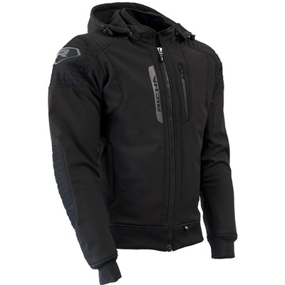 Richa Atomic Prime schwarz wasserdicht Motorrad Motorrad Jacke abnehmbare Kapuze