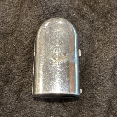 Vintage Coty Perfume Compact Bottle Case Silver Tone Collectible Casing
