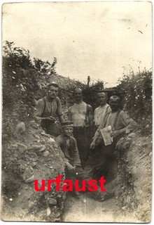 German WWI Soldiers in Trench Photo
