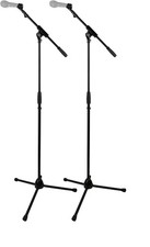 Gearlux Tripod Boom Microphone Stand with Tripod Base, Adjustable Height, 2 Pack