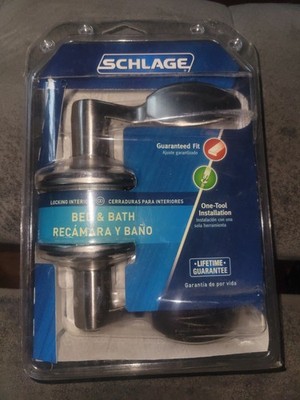 Schlage Bed And Bath Brushed Nickel Lever Door Handle