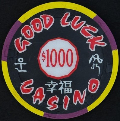 GOOD LUCK CASINO Paulson TH&C Pre-2003 $1000 Chip   PGL18