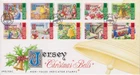 Unaddressed Jersey FDC First Day Cover 2001 Christmas Bells Set