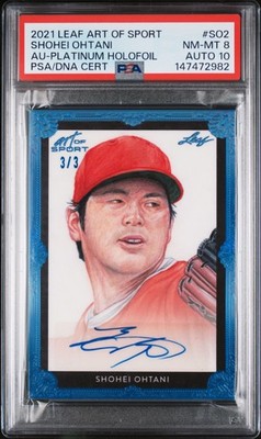2021 Leaf Art of Sport Shohei Ohtani Platinum Autograph /3 #SO2