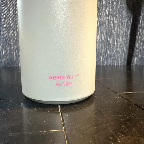Stanley Aerolight Ice Flow Straw Top 24oz Gray With Pink - Picture 2 of 7