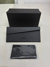 NEW CHRISTIAN DIOR BLACK AUTHENTIC EYEGLASSES SUNGLASSES CASE W/CLOTH  BOX