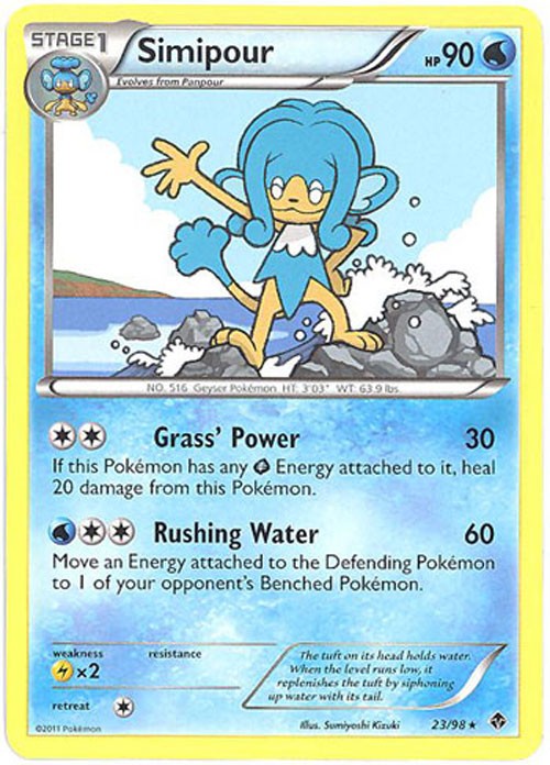 Pokemon Card - Emerging Powers 23/98 - SIMIPOUR (rare) - NM