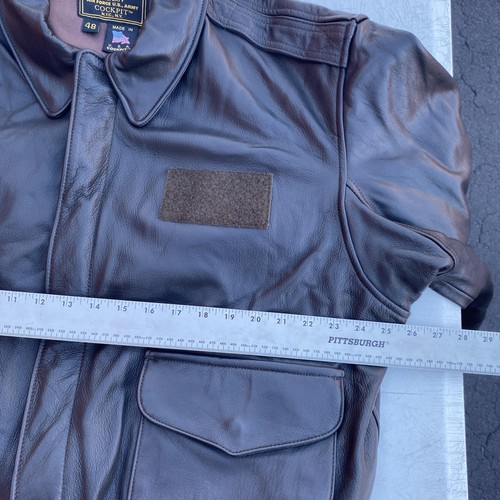 Cockpit USA A-2 Flight Jacket Mens 48 Brown Goatskin Leather US Army Air Force - Picture 17 of 21
